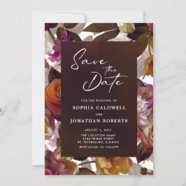 Reserve A Data Floral Splendor QR Code Modern Moody Weds