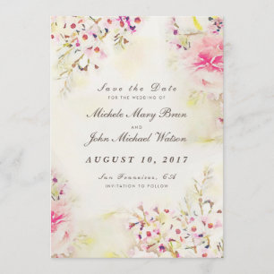 Reserve A Data Floral Vintage Salvar A Placa Plana De Foto De Dat