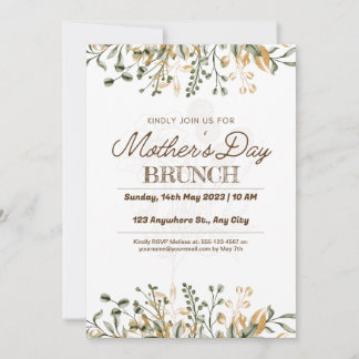 Reserve A Data Floral Watercolor Dia de as mães Brunch