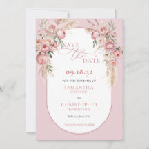 Flores cor-de-rosa delicadas Pampas eucalipto