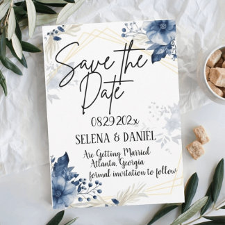 Reserve A Data "Flores de Anêmona Azul: Casamento Floral"