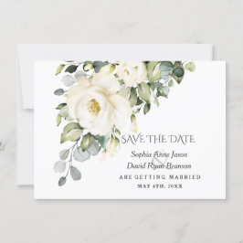 Reserve A Data Flores de Aquarela Branca Charm Bloom Casamento