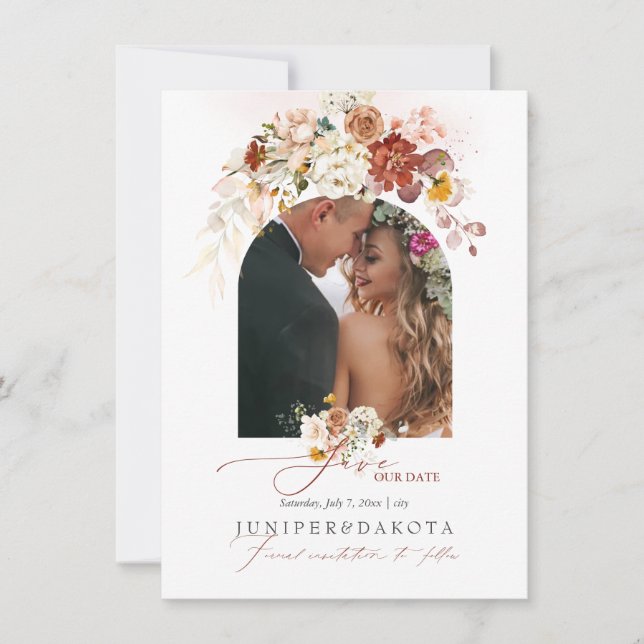 Reserve A Data Flores De Jardim De Quebra De Aquarela PixDezines (Frente)