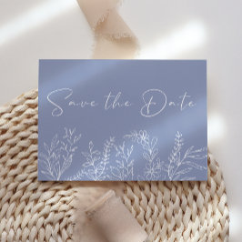 Reserve A Data Flores De Periwinkle Boho Salvar A Data