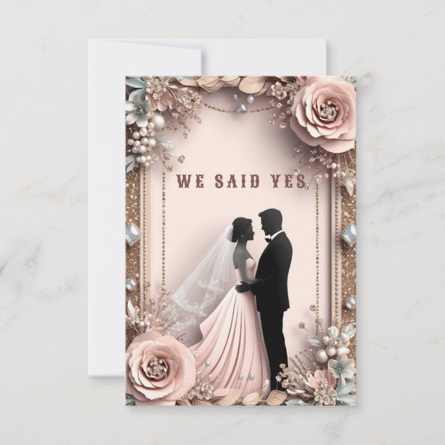 Reserve A Data 🌸 Flores de Pêssego Casamento de Primavera ✨ (Frente)