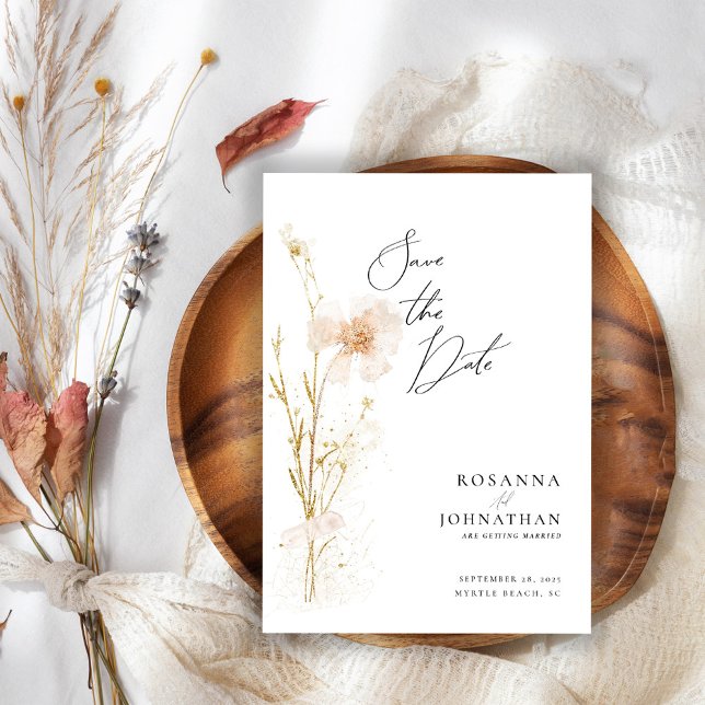 Reserve A Data Flores Douradas Românticas e Esmagadas (Criador carregado)