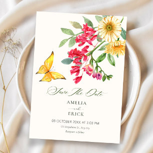 Reserve A Data Flores elegantes minimalistas florescem no casamen