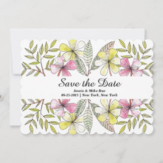 Reserve A Data flores pintadas à mão