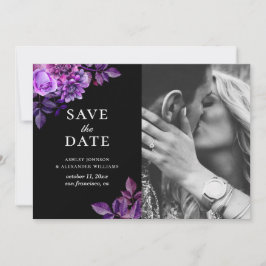 Reserve A Data Flores pretas e roxas. Foto floral de Lilac
