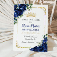Flores Reais Elegantes Douradas Quinceañera 16º