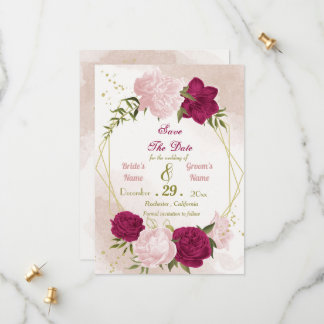 Reserve A Data flores rosa magenta folhas verdes