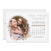 Flores Selvagens Calendário Floral de Aquarela e A