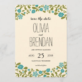 Reserve A Data Flores Silvestres em Flor | Salve a Data