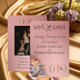 Reserve A Data Flores Silvestres, Monograma de Foto e Folha - Dou