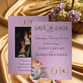 Reserve A Data Flores Silvestres, Monograma de Foto e Folha - Lav