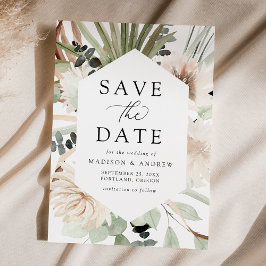 Reserve A Data Flores Tropicais Boho Neutras