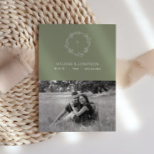 Flores Verde Salvia Noiva Boho Save The Date