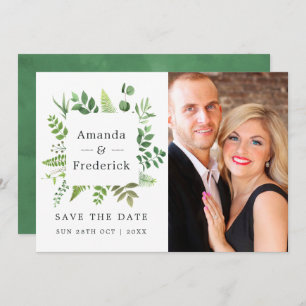 Reserve A Data Floresta Florestal Greenery Casamento