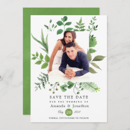 Reserve A Data Floresta Florestal Greenery Casamento
