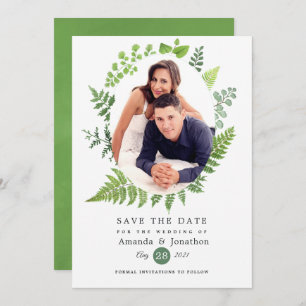 Reserve A Data Floresta Florestal Greenery Casamento