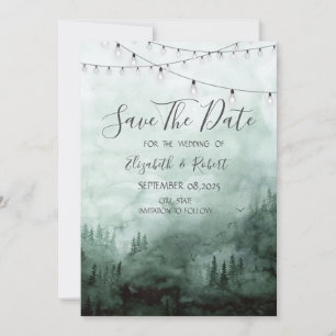 Reserve A Data Floresta,Pinheiros,Corda Verde Leve Salvar A Data