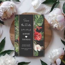 Floresta tropical e folhas de casamento escuro