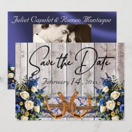 Reserve A Data Flowers, Lace & Horseshoes Blue Ribbon Wedding