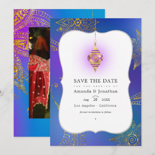 Reserve A Data Foil de Ouro Fotografia de Casamento Arabian Bolly