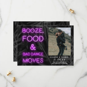 Reserve A Data Folha de palma casual neon roxa salve a foto da da