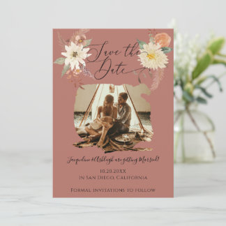 Reserve A Data Folhagem Floral de Folhagem Watercolor Foto Terres