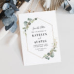 Reserve A Data folhagem watercolor eucalyptus para salvar o cartã<br><div class="desc">Pasta de eucalipto pintada manualmente com aquarela. Os detalhes de cor e texto podem ser personalizados.</div>