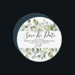 Reserve A Data Folhas de Aquarela de Verde Elegante<br><div class="desc">Folhas de Aquarela de Verde Elegante Salve o Dia

Veja nossa loja para o convite correspondente,  RSVP e mais.</div>