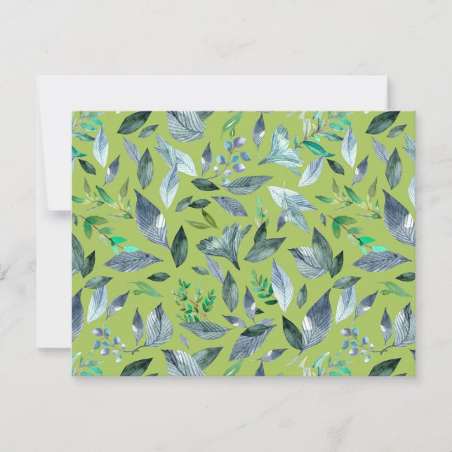 Reserve A Data Folhas de cor aquosa 6 (Frente)