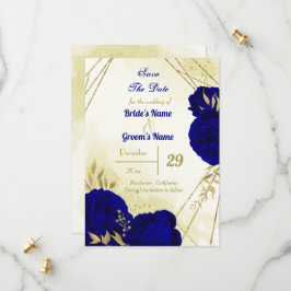 Reserve A Data Folhas de ouro azuis