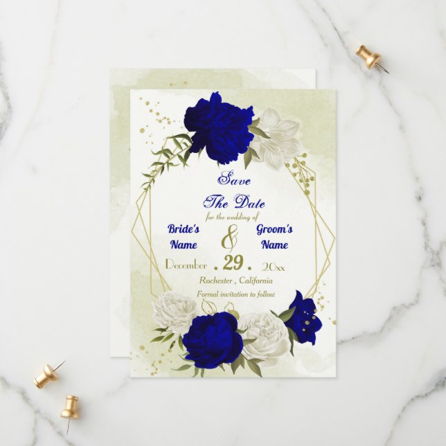 Reserve A Data Folhas verdes azuis-reais (Frente/Verso In Situ)