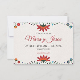 Reserve A Data Folk Art Floral Botanical Fiesta Spanish Wedding
