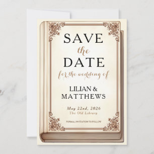 Reserve A Data Fonte Cursiva do Cobrir do Livro da Biblioteca Vin