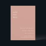 Reserve A Data Fonte Minimalista de Máquina de Escrever Retro Cas<br><div class="desc">Tipografia Minimalista de Máquina de Escrever Retro Casamento Salve a Data em Rosa Poeirento</div>