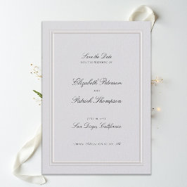 Reserve A Data Formal Modern Classic Elevated Frame Ivory Wedding