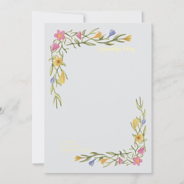 Reserve A Data Formandos Floral Boho (Frente)