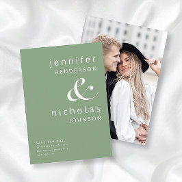 Reserve A Data Foto Ampersand Verde Sage Moderno