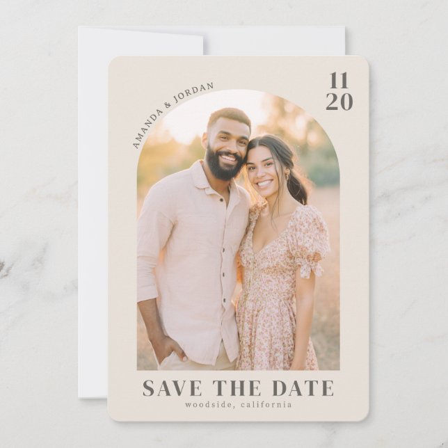 Reserve A Data Foto Antiga Bege Quente (Frente)