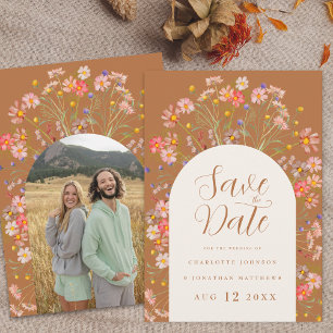 Reserve A Data Foto Arco Floral Flor Silvestre Boho Casamento
