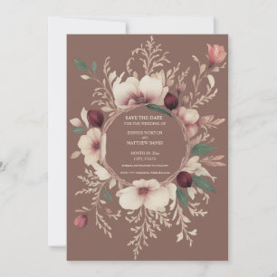 Reserve A Data Foto Back Mocha e Cream Floral