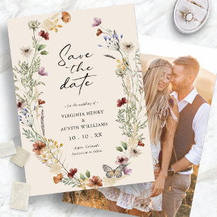Reserve A Data Foto Boho Floral