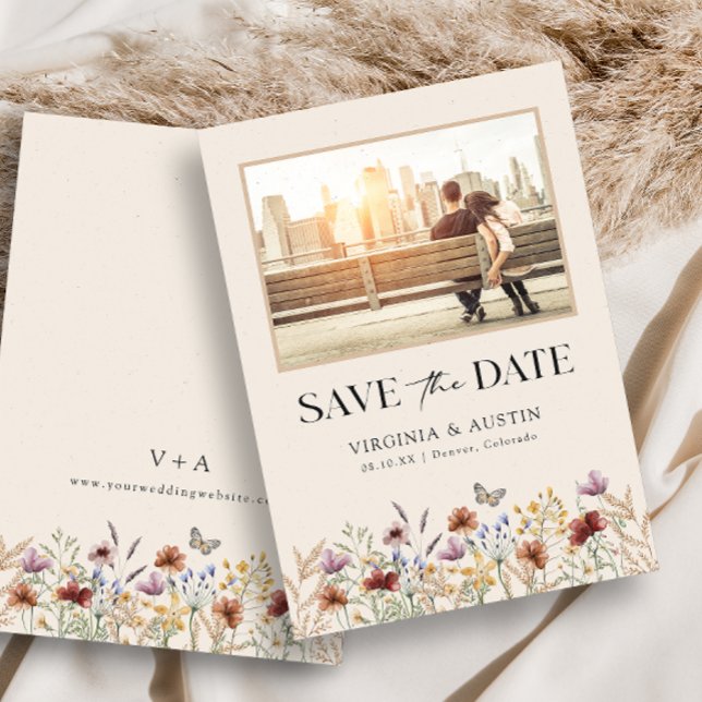 Reserve A Data Foto Boho Save The Date (Criador carregado)