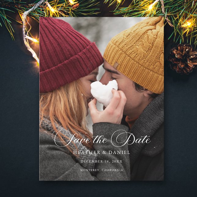 Reserve A Data Foto Clássica de Caligrafia Salva a Data (Criador carregado)