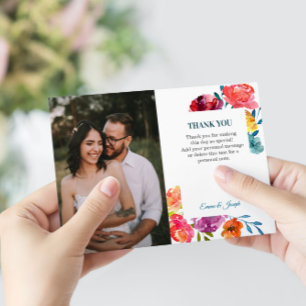 Reserve A Data Foto colorida Boright Summer Casamento "Obrigado"
