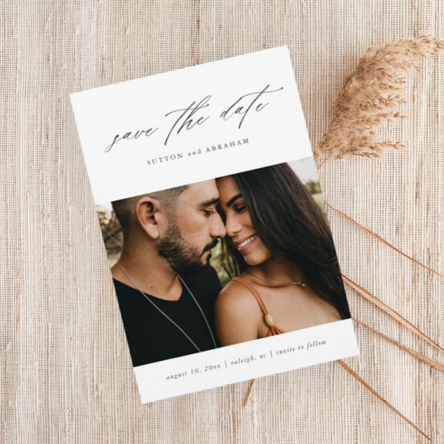 Reserve A Data Foto com Letra Minimal (Criador carregado)