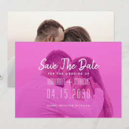 Reserve A Data Foto com Sobreposição Rosa